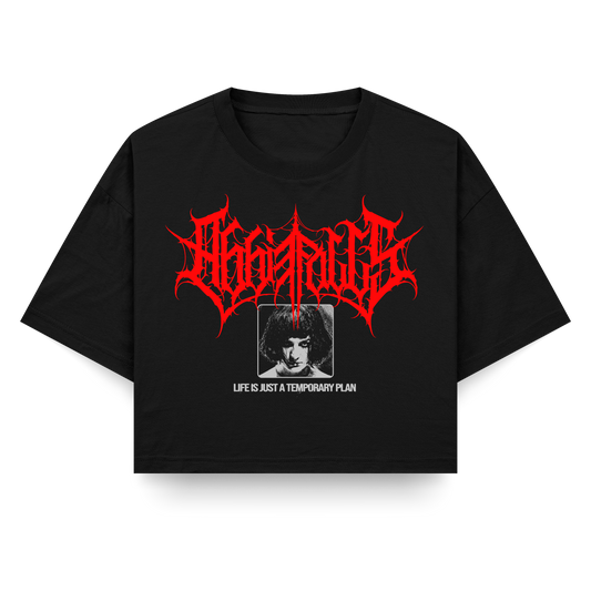 Black "LIJATP" Crop Top