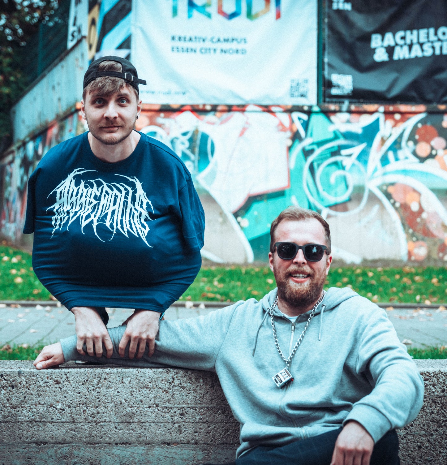 Oversize Dark Blue Logo T-Shirt
