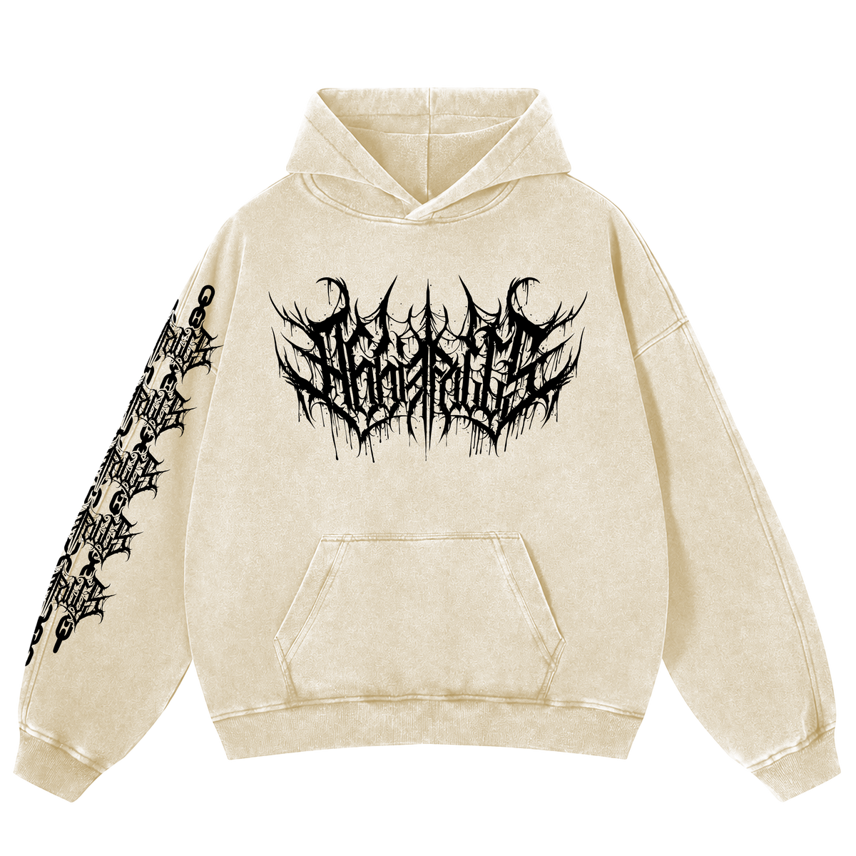 HEAVY "Fluffy" White Sand Geisha hoodie